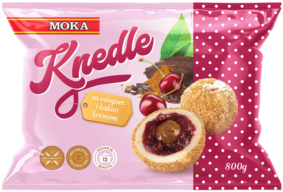 Knedle sa višnjom i kakao kremom