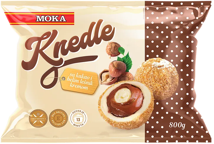 Moka knedle sa kakao i belim lešnik kremom